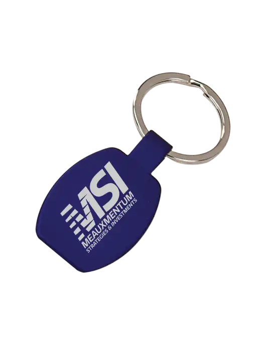 Royal Laserable Rounded Rectangle Keychain w/Meauxmentum Logo