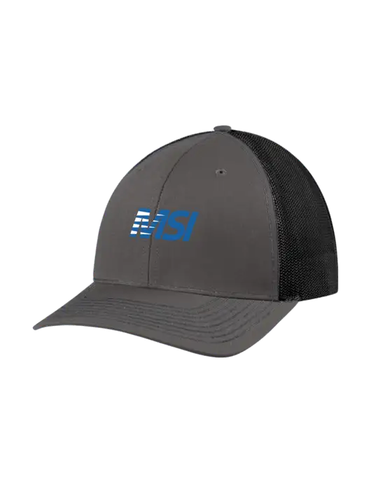 Richardson Adjustable Snapback Original 112 Trucker Cap Dark Grey w/Black Mesh w/MSI Icon logo