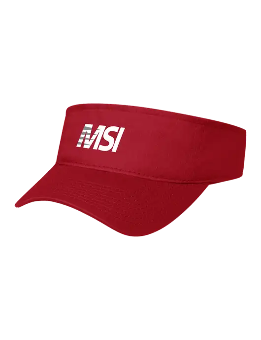 Red Cap Visor w/MSI Icon logo