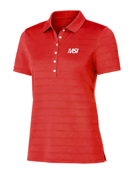 Callaway Womens Red Ventilated Polo w/MSI Icon logo