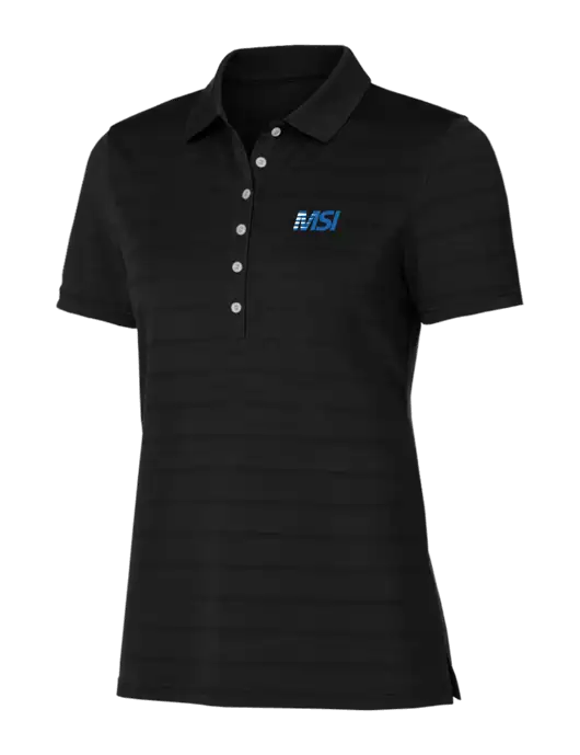 Callaway Womens Black Ventilated Polo w/MSI Icon logo