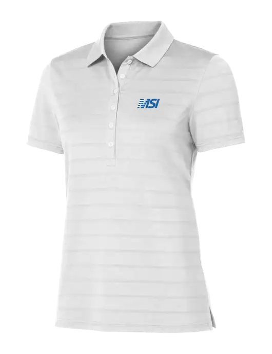 Callaway Womens Bright White Ventilated Polo w/MSI Icon logo