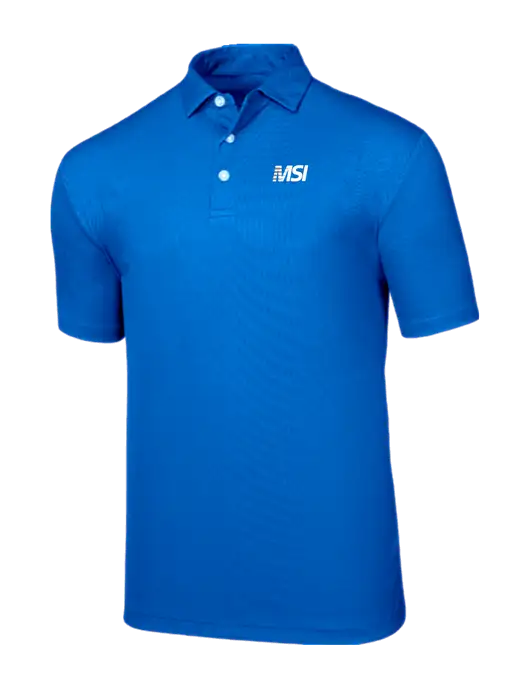 Callaway Birdseye Dark Carolina Blue Polo w/MSI Icon logo