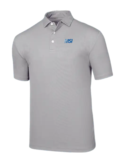 Callaway Birdseye Light Grey Polo w/MSI Icon logo