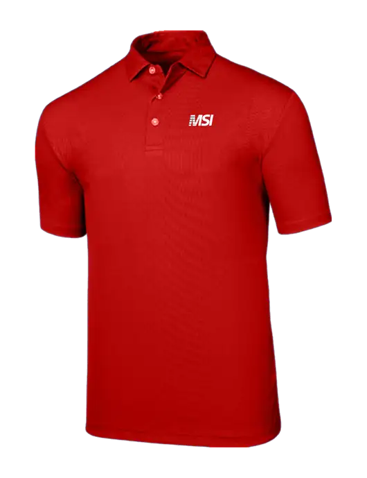 Callaway Birdseye Red Polo w/MSI Icon logo