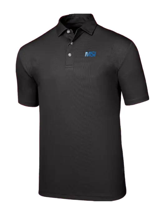 Callaway Birdseye Black Polo w/MSI Icon logo