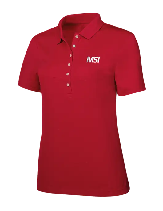 Callaway Womens Ottoman Red Polo w/MSI Icon logo