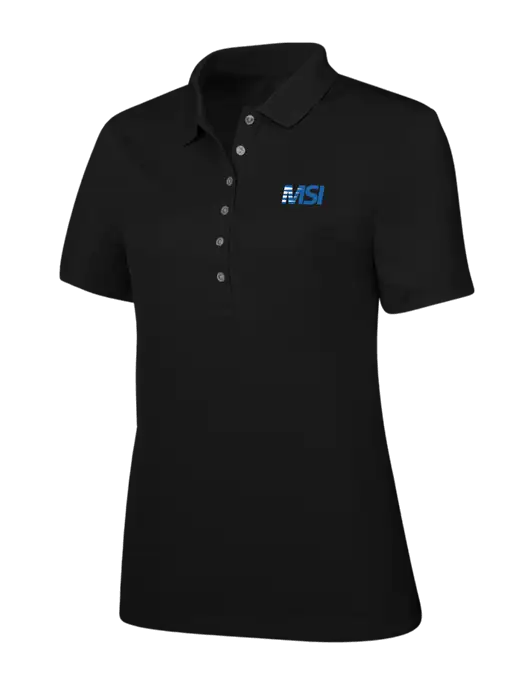 Callaway Womens Ottoman Black Polo w/MSI Icon logo