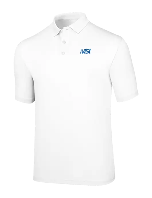 Callaway Opti-Dri White Chev Polo w/MSI Icon logo