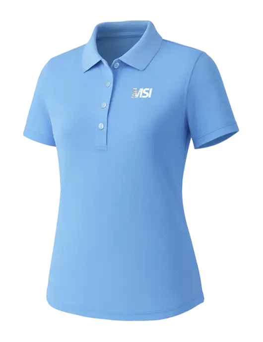 Callaway Womens Core Light Blue Performance Polo w/MSI Icon logo