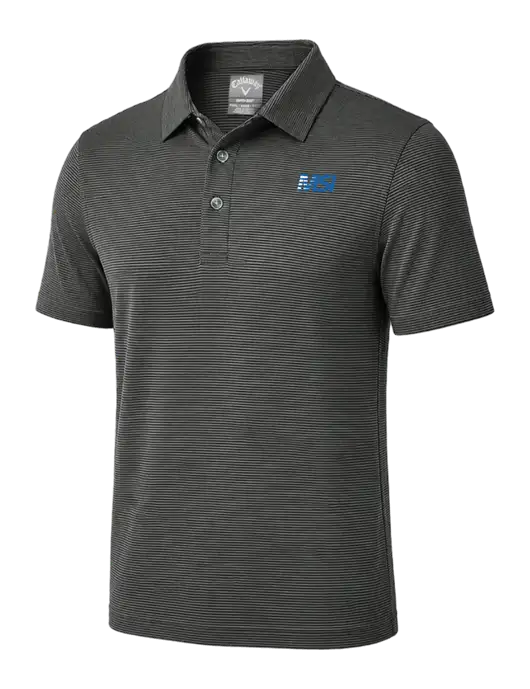 Callaway Black Fine Line Stripe Polo w/MSI Icon logo