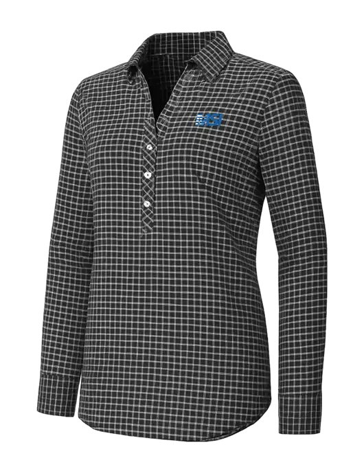 Womens Dark Grey/White City Stretch Shirt w/MSI Icon logo