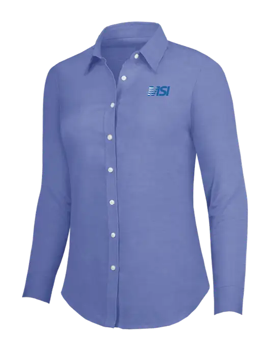 Navy Womens SuperPro Oxford Shirt w/MSI Icon logo