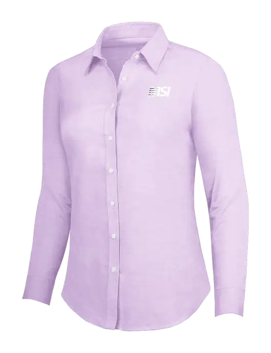 Soft Purple Womens SuperPro Oxford Shirt w/MSI Icon logo