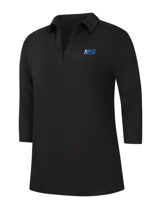Womens Black Luxe Knit Tunic w/MSI Icon logo