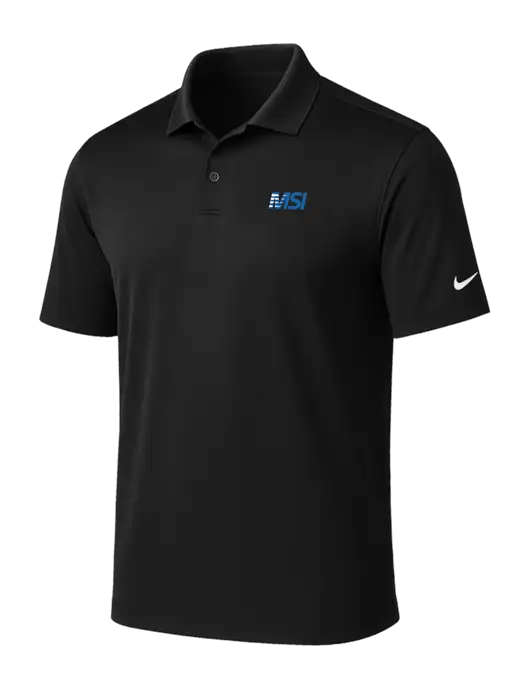 NIKE Black Victory Solid Polo w/MSI Icon logo