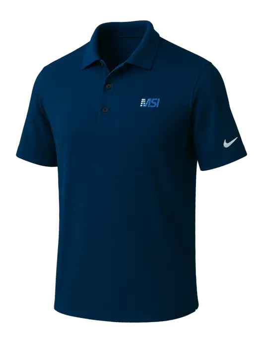 NIKE Navy Dri-Fit Micro Pique Polo w/MSI Icon logo
