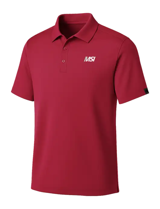 OGIO Red Framework Polo w/MSI Icon logo