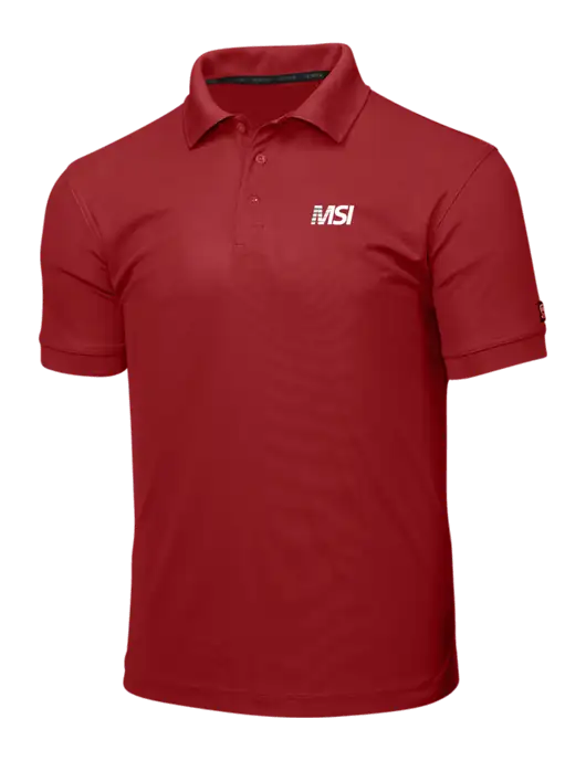 OGIO Red Caliber 2.0 Polo w/MSI Icon logo