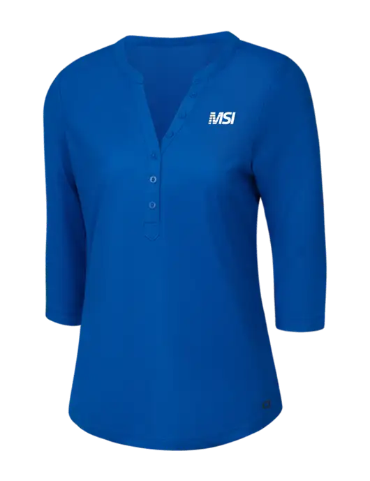 OGIO Royal Blue Jewel Henley w/MSI Icon logo