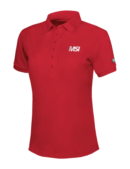 OGIO Womens Red Jewel Polo w/MSI Icon logo