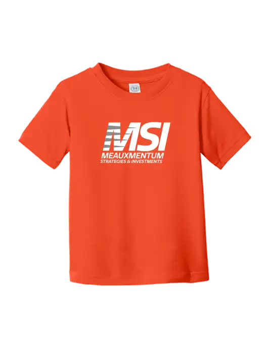 Rabbit Skins Orange Toddler Fine Jersey Tee w/Meauxmentum Logo