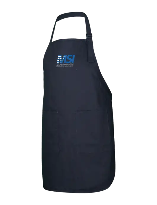 Full-Length Black Apron With Pockets w/Meauxmentum Logo