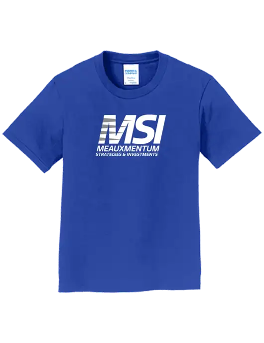 Youth Ring Spun Royal 4.5 oz T-Shirt w/Meauxmentum Logo