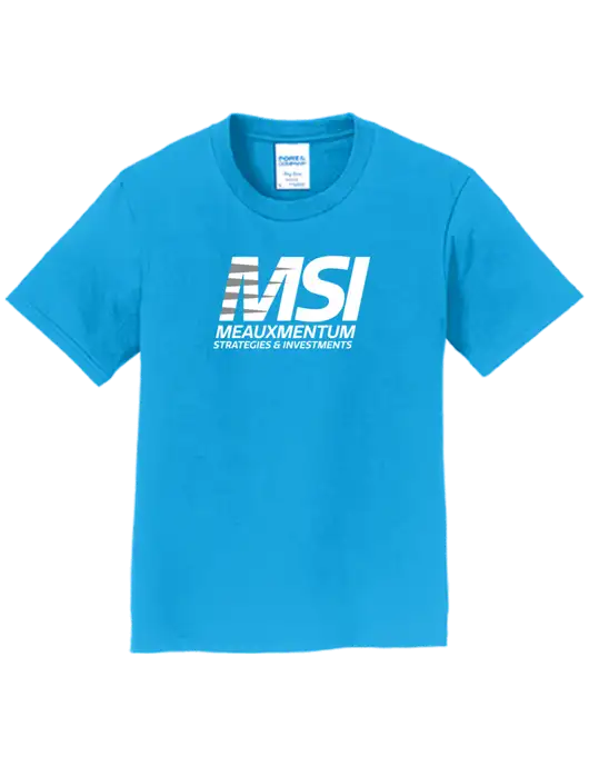 Youth Ring Spun Sapphire 4.5 oz T-Shirt w/Meauxmentum Logo