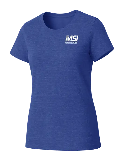 Womens Seriously Soft Royal Frost T-Shirt w/Meauxmentum Logo