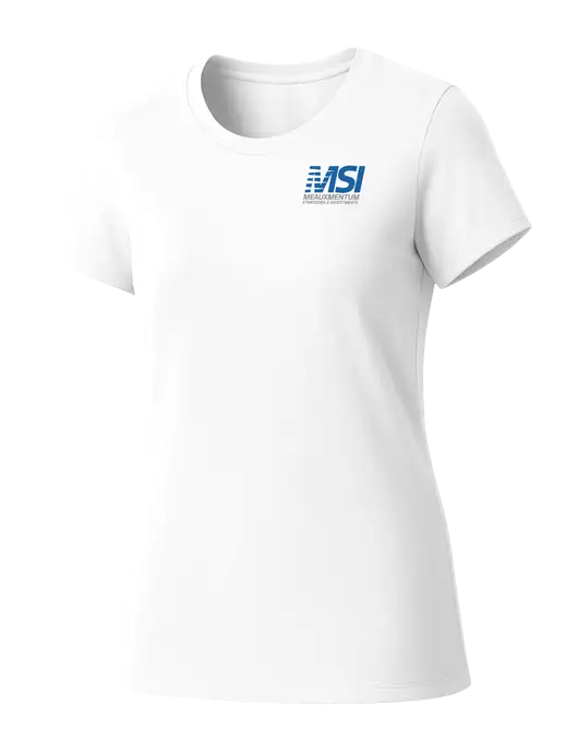 Womens Seriously Soft White T-Shirt w/Meauxmentum Logo