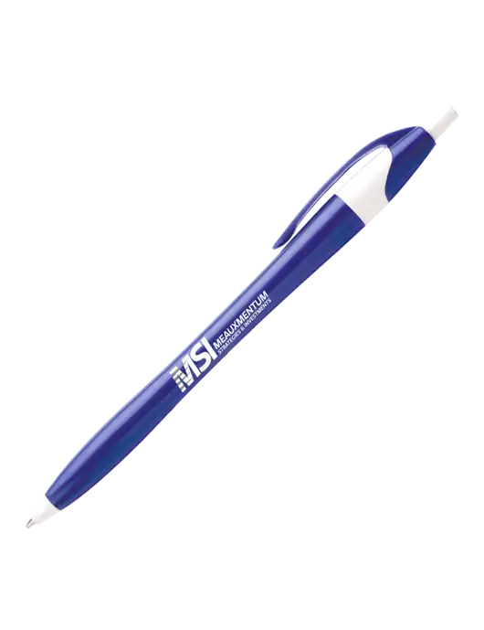 Novella Royal/White Executive Pen - Blue Ink w/Meauxmentum Logo