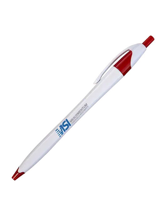 Novella White/Red Classic Pen - Blue Ink w/Meauxmentum Logo