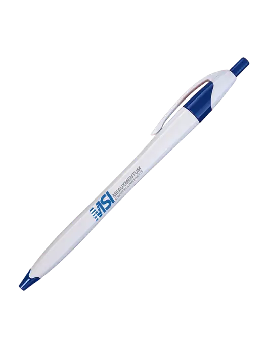Novella White/Royal Classic Pen - Blue Ink w/Meauxmentum Logo