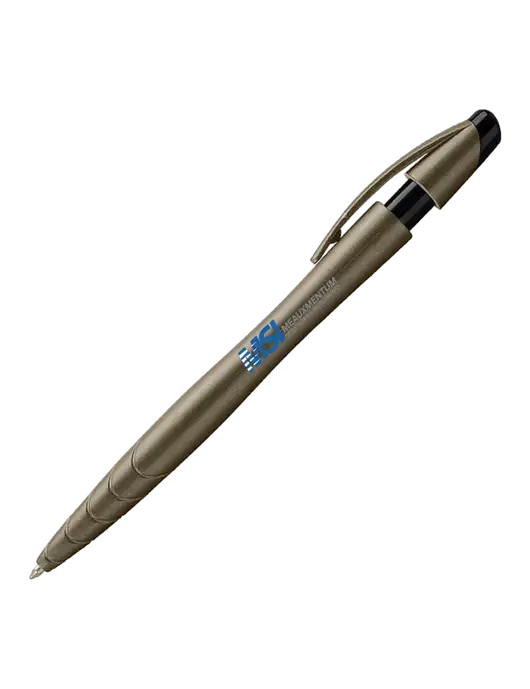 Awali Grey Metallic Pen - Black Ink w/Meauxmentum Logo