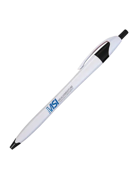 Novella White/Black Classic Pen - Blue Ink w/Meauxmentum Logo