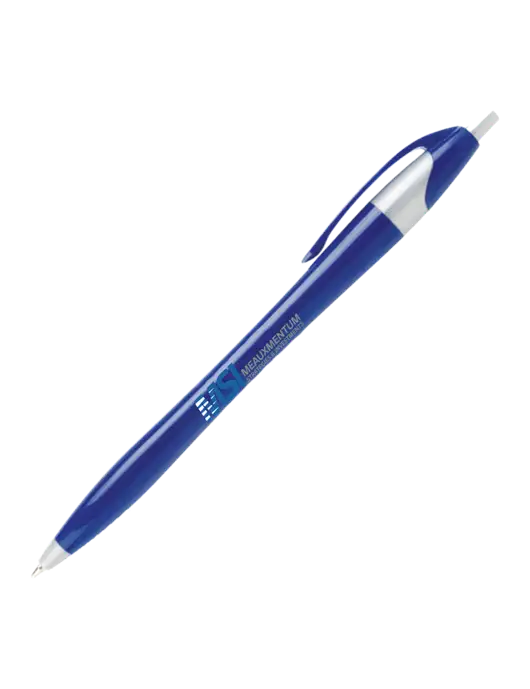 Novella Navy/Silver Corporate Pen- Blue Ink w/Meauxmentum Logo