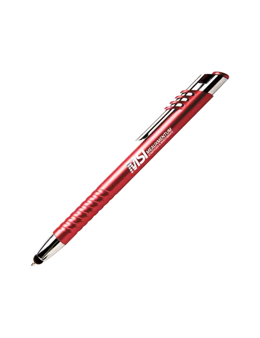 Schirhart Red Stylus Pen - Blue Ink w/Meauxmentum Logo