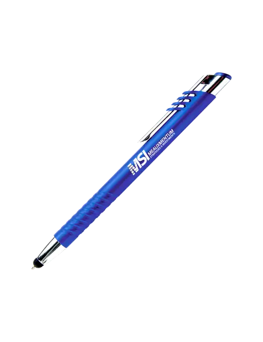 Schirhart Blue Stylus Pen - Blue Ink w/Meauxmentum Logo