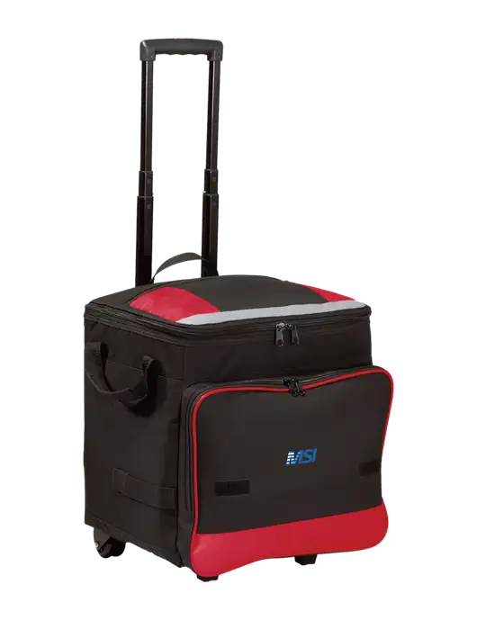 Red Rolling Cooler w/MSI Icon logo
