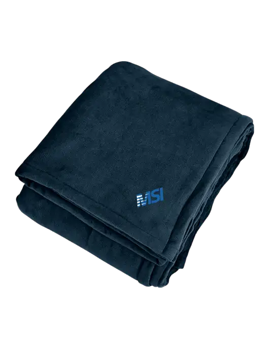 Mountain Lodge Navy Eclipse Blanket w/MSI Icon logo