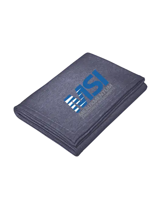 Core Heather Navy Fleece Sweatshirt Blanket w/Meauxmentum Logo