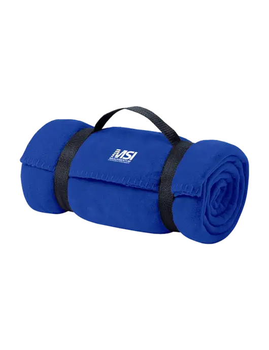 Casual Royal Fleece Blanket With Strap  w/Meauxmentum Logo