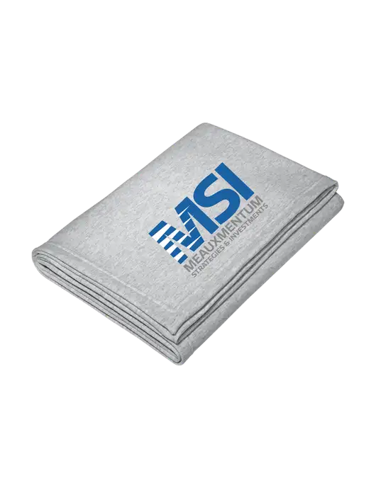 Core Light Grey Heather Fleece Sweatshirt Blanket w/Meauxmentum Logo