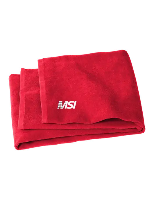Red Beach Towel w/MSI Icon logo
