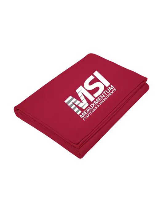 Core Red Fleece Sweatshirt Blanket w/Meauxmentum Logo
