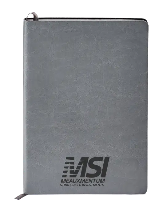 Fabrizio Grey Soft Cover 5.75 x 8.125 Journal w/Meauxmentum Logo