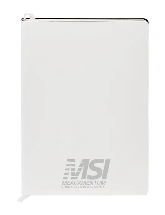 Fabrizio White Soft Cover 5.75 x 8.125 Journal w/Meauxmentum Logo
