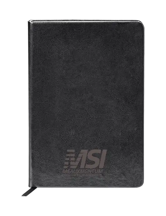 Fabrizio Black Hard Cover 5.75 x 8.3 Journal w/Meauxmentum Logo