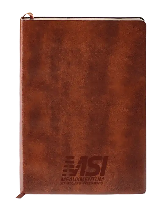 Fabrizio Brown Soft Cover 5.75 x 8.125 Journal w/Meauxmentum Logo